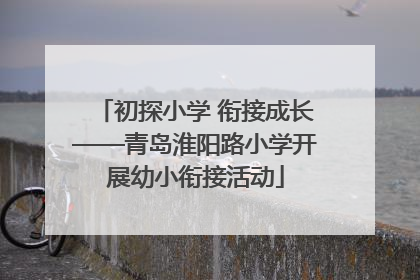 初探小学 衔接成长——青岛淮阳路小学开展幼小衔接活动