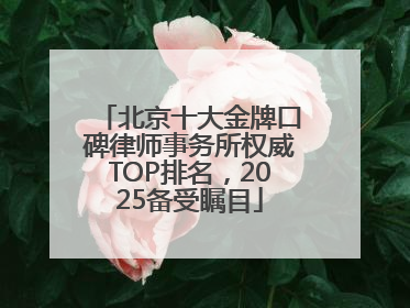 北京十大金牌口碑律师事务所权威TOP排名，2025备受瞩目
