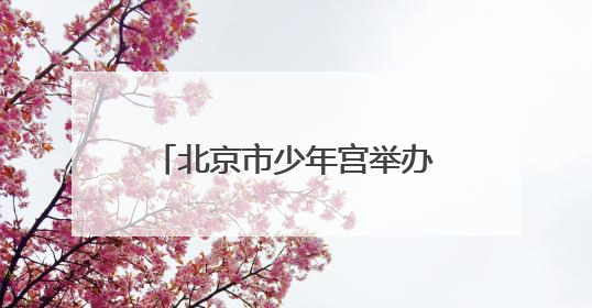 北京市少年宫举办庆“六一”游园会