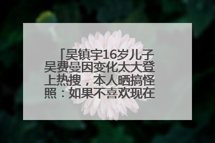 吴镇宇16岁儿子吴费曼因变化太大登上热搜，本人晒搞怪照：如果不喜欢现在的我可以离开