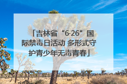 吉林省“6·26”国际禁毒日活动 多形式守护青少年无毒青春