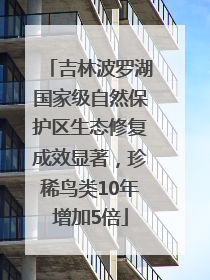 吉林波罗湖国家级自然保护区生态修复成效显著，珍稀鸟类10年增加5倍