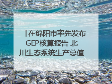 在绵阳市率先发布GEP核算报告 北川生态系统生产总值达590亿元｜新闻发布最前线