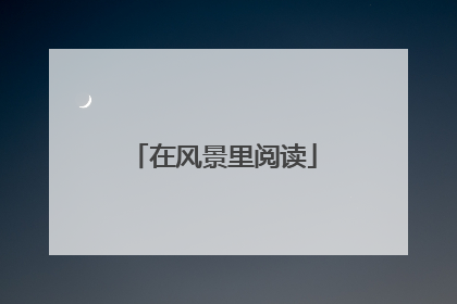 在风景里阅读