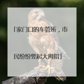 家门口的车管所，市民纷纷竖起大拇指