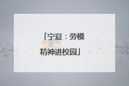 宁夏：劳模精神进校园