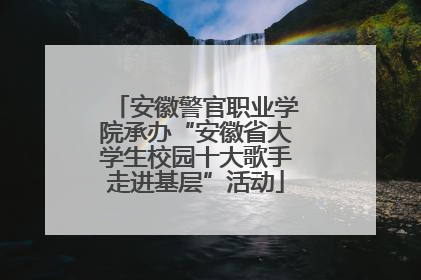 安徽警官职业学院承办“安徽省大学生校园十大歌手走进基层”活动
