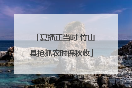 夏播正当时 竹山县抢抓农时保秋收