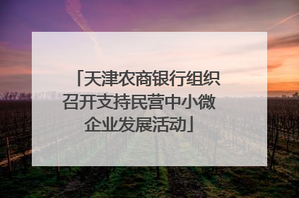 天津农商银行组织召开支持民营中小微企业发展活动