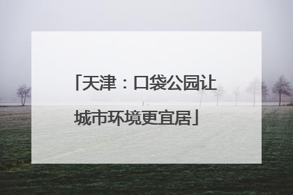 天津：口袋公园让城市环境更宜居