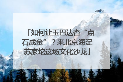 如何让玉巴达杏“点石成金”？来北京海淀苏家坨这场文化沙龙