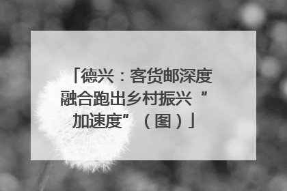 德兴：客货邮深度融合跑出乡村振兴“加速度”（图）