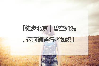 徒步北京｜碧空如洗，运河绿道行者如织