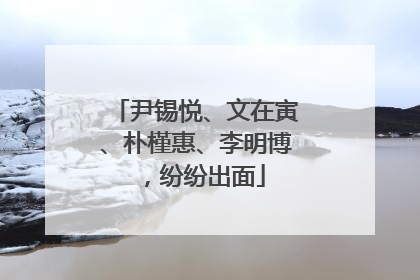尹锡悦、文在寅、朴槿惠、李明博，纷纷出面