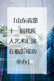 山东省第十一届残疾人艺术汇演在临沂成功举办