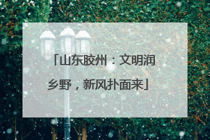 山东胶州：文明润乡野，新风扑面来