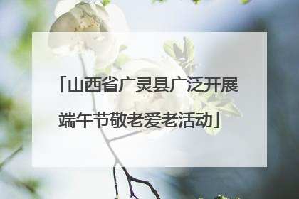 山西省广灵县广泛开展端午节敬老爱老活动