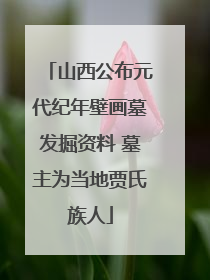 山西公布元代纪年壁画墓发掘资料 墓主为当地贾氏族人