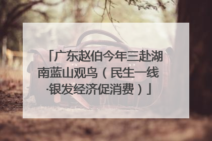 广东赵伯今年三赴湖南蓝山观鸟（民生一线·银发经济促消费）