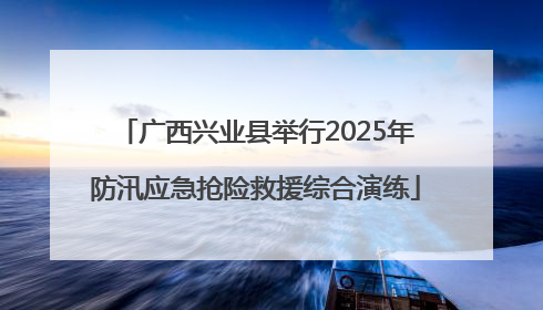 广西兴业县举行2025年防汛应急抢险救援综合演练