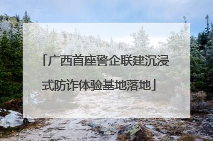 广西首座警企联建沉浸式防诈体验基地落地