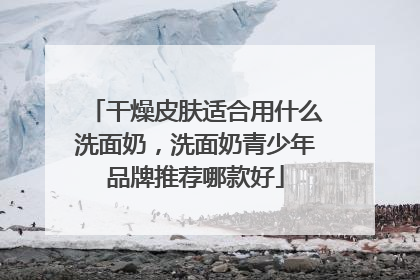 干燥皮肤适合用什么洗面奶，洗面奶青少年品牌推荐哪款好
