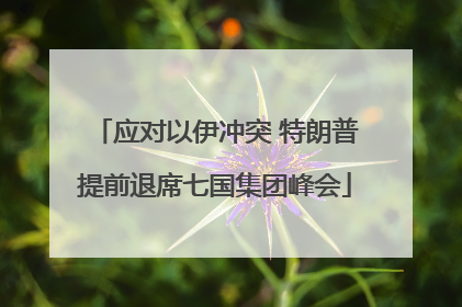应对以伊冲突 特朗普提前退席七国集团峰会