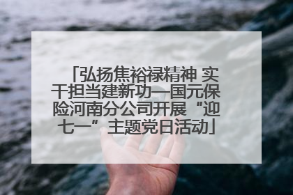 弘扬焦裕禄精神 实干担当建新功—国元保险河南分公司开展“迎七一”主题党日活动