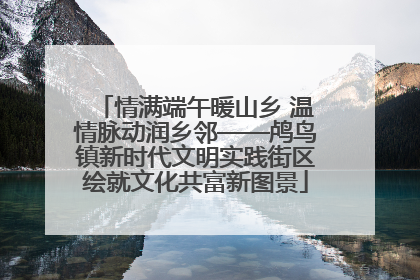 情满端午暖山乡 温情脉动润乡邻——鸬鸟镇新时代文明实践街区绘就文化共富新图景
