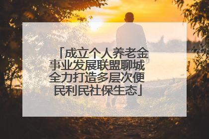 成立个人养老金事业发展联盟聊城全力打造多层次便民利民社保生态