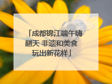 成都锦江端午嗨翻天 非遗和美食玩出新花样