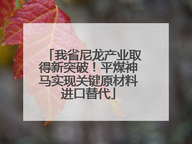 我省尼龙产业取得新突破！平煤神马实现关键原材料进口替代
