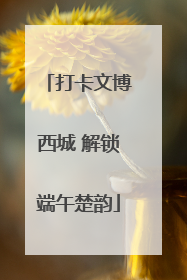 打卡文博西城 解锁端午楚韵