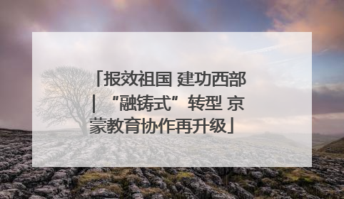 报效祖国 建功西部｜“融铸式”转型 京蒙教育协作再升级