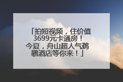 拍短视频，住价值3699元卡通房！今夏，舟山超人气鹈鹕酒店等你来！
