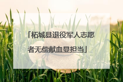 柘城县退役军人志愿者无偿献血显担当