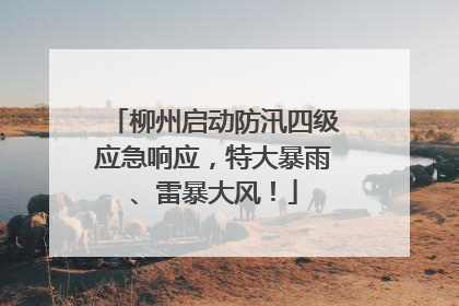 柳州启动防汛四级应急响应，特大暴雨、雷暴大风！