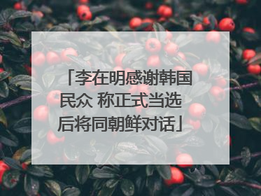 李在明感谢韩国民众 称正式当选后将同朝鲜对话