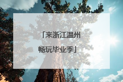 来浙江温州畅玩毕业季