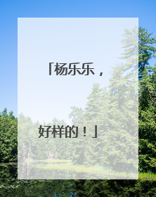 杨乐乐，好样的！
