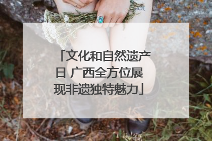 文化和自然遗产日 广西全方位展现非遗独特魅力