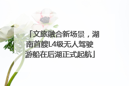 文旅融合新场景，湖南首艘L4级无人驾驶游船在后湖正式起航