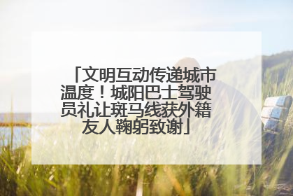 文明互动传递城市温度！城阳巴士驾驶员礼让斑马线获外籍友人鞠躬致谢