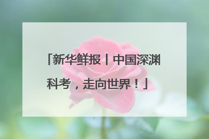 新华鲜报丨中国深渊科考，走向世界！