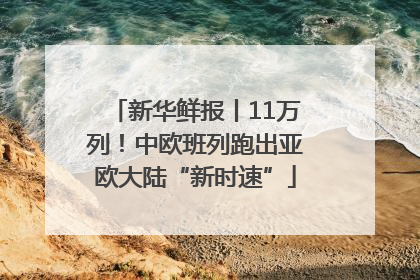 新华鲜报丨11万列！中欧班列跑出亚欧大陆“新时速”