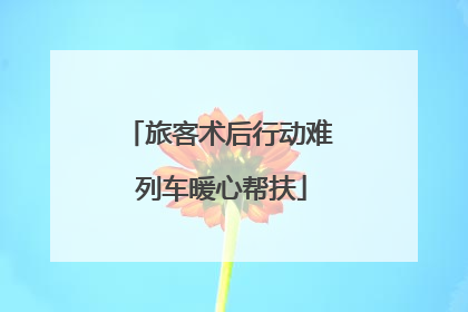 旅客术后行动难 列车暖心帮扶