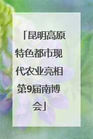 昆明高原特色都市现代农业亮相第9届南博会