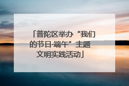 普陀区举办“我们的节日·端午”主题文明实践活动