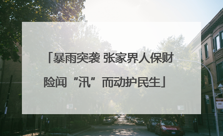暴雨突袭 张家界人保财险闻“汛”而动护民生