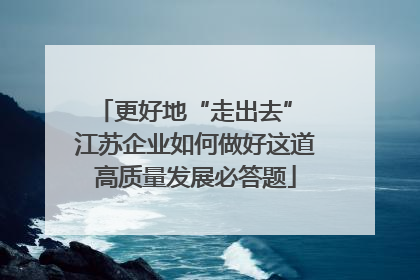 更好地“走出去” 江苏企业如何做好这道高质量发展必答题
